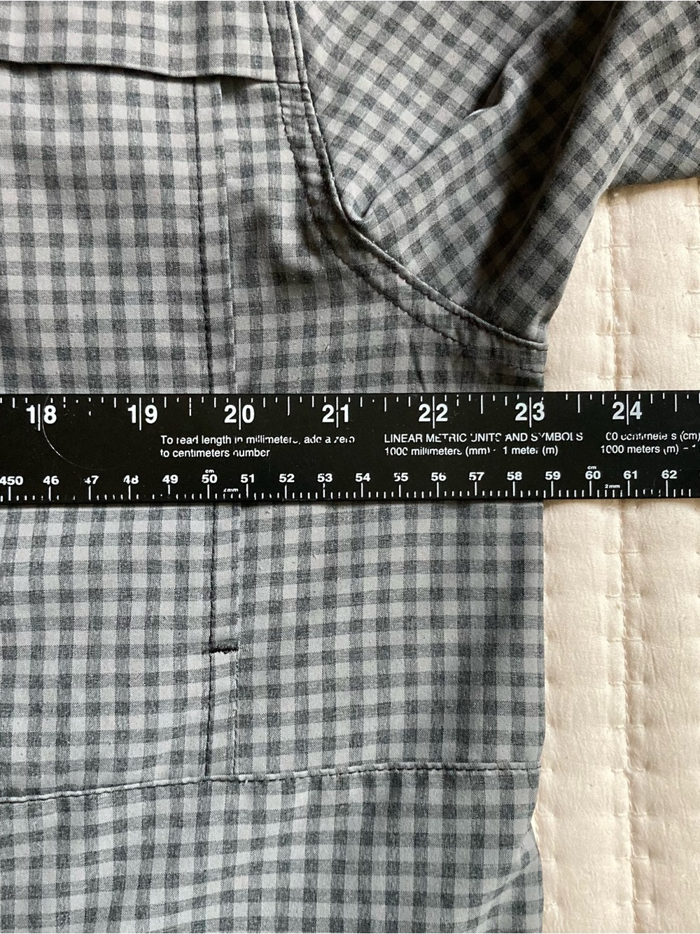 Game Guard Short Sleeve Button Up Shirt Men’s Large Gray Check Fishing 1041 - Picture 8 of 11